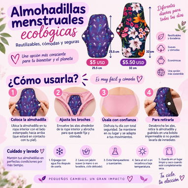 Intimas almohadillas reutilizables ecológicas de fibra de bambú y algodón sanas salud ph equilibrio - 5/5