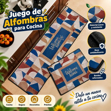 Alfombra de cocina set de 2 piezas - 8/10