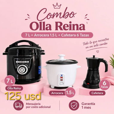 Combos de ollas reinas , arroceras, Cafeteras y más - 4/6