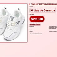 TENIS DEPORTIVOS UNISEX BLANCO Y GRIS . - Img 57104278