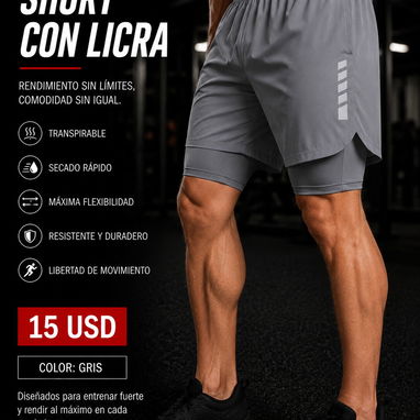 Short con licra para hombre. Todas las tallas disponibles. - Img 123639086