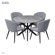 JUEGO DE COMEDOR REDONDO GRIS 4 SILLAS - Img 58479308