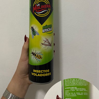 Insecticida en spray, 600 ml, elimina todo tipo de insectos como moscas, mosquitos, avispas, hormigas, polillas, etc. - Img 113724943
