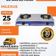 Cocina de gas de mesa Milexus de 2 Quemadores - Img 55785817