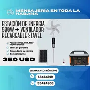 🔋 ESTACIÓN DE ENERGIA 500W EG010LI + VENTILADOR RECARGABLE DE PEDESTAL 16" STAVEL 🔋 - Img 55302957