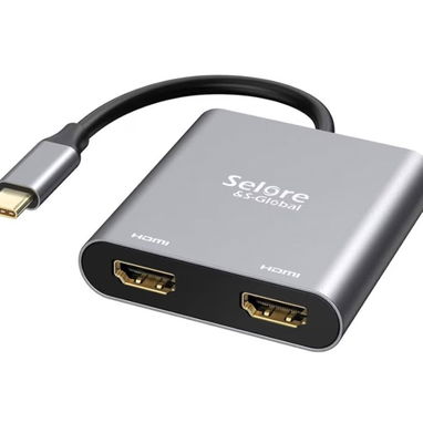 Adaptador USB-C a Dual HDMI Selore&S-Global (4K@60Hz) | videojuegoshabana.com - Img 122083077