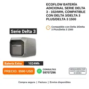 Ecoflow Batería Adicional Serie Delta 3 1024Wh - Img 58444969