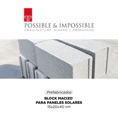 BASES DE BLOQUES MACIZOS PARA PANELES SOLARES - 2/4