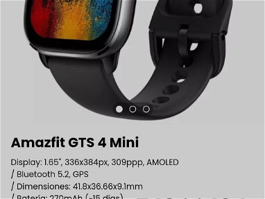 !! Reloj inteligente/ Smart Watch/ Amazfit GTS 4 Mini Display: 1.65", 336x384px, 309ppp, AMOLED!! - Img main-image-45729530