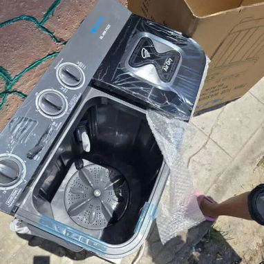 Lavadora Semiautomática 7kg color negro marca MILEXUS Precio $175 USD Transporte Adicional Garantía 1 mes - Img 114698548