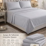 Juego de Sábanas Unicolor Queen - Img 56024973