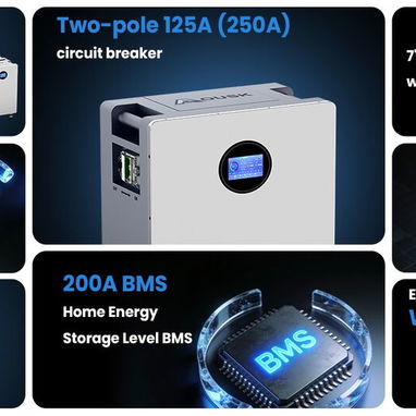 BATERIA 🔋 AOUSK🔋 51.2V / 314Ah / 16KWH / LifePO4 / BMS inteligente / SELLADA EN CAJA 📦 - 4/6