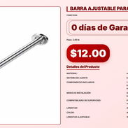 BARRA AJUSTABLE PARA CORTINA DE BAÑO VPT#-0031 - Img 56303581