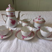 Juego de Te púrpura Herend, fina porcelana pintada a mano - Img 57397979