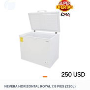 58296067  NEVERA HORIZONTAL ROYAL 7.8 PIES (220L) Precio: 250 USD O AL CAMBIO Garantia: 6 meses - Img 55514637