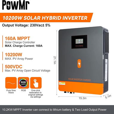 Inversor Solar Híbrido de 10.2 kw - Img 122941404