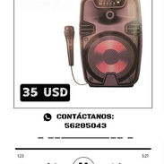 BOCINA BLUETOOTH 6.5" CON MICRÓFONO y LUCES RGB ( con función KARAOKE ) - Img 56982987