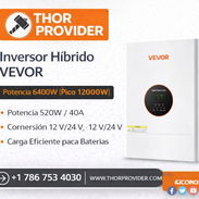 Inversor Híbrido VEVOR 6400W 12000W Pico Baja Frecuencia 48V a 120V/240V Split Phase MPPT 120A Off Grid Blanco - Img 55071669