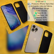 IPhone 13pro Max dorado impecable para venta o cambio solo por iPhone menor y vuelto o Samsung S y vuelto - Img 56901056