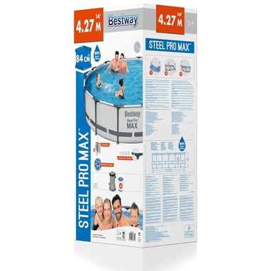 PiscinaBESTWAY pro max 4.27M x 84CM _ 320 USD  Del cotorro con mensajerí - Img 122939341