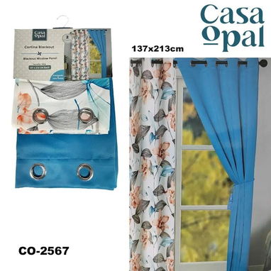 Cortina blackout 2 paños uno liso y uno con diseño (UH) - 10/10
