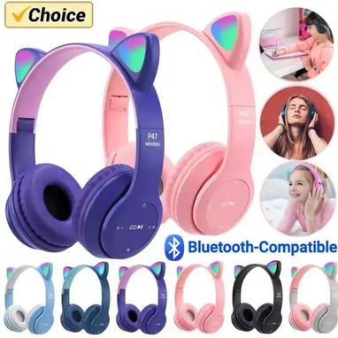 Audífonos bluetooth de cascos con y sin orejas de gato - Img 120842149