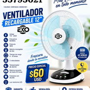 Ventilador recargable 12 pulgadas Marca EKO Precio:60 USD - Img 58027165