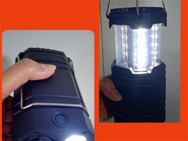 Lámpara-linterna recargable solar con electricidad y manual - Img main-image