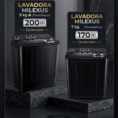 Lavadora Semiautomática Milexus de 9kg - 2/3