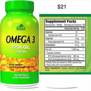 Omega 3 fish oil 1000mg 100tab - Img 55178289