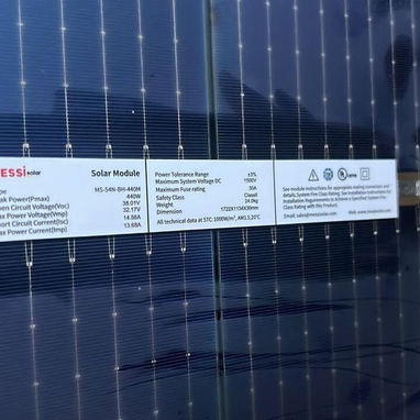 Panel bifacial monocristalino marca messi 450w  160 USD  🚨Rebajado - 2/2