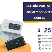BATERÍA PORTÁTIL 20000 mAh CON 4 CABLES - Img 50898119