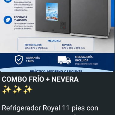 Combos Refrigerador + Nevera - Img 123649973