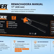 🔹 Remachadora Manual de 17"  - Precio principal: 25 USD   - *   - 7 días de garantía   - Factura - Img 57518334