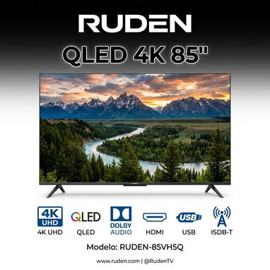 Smart TV de 55" y 85" marca RUDENKOV QLED 4K 🔥 - 3/3