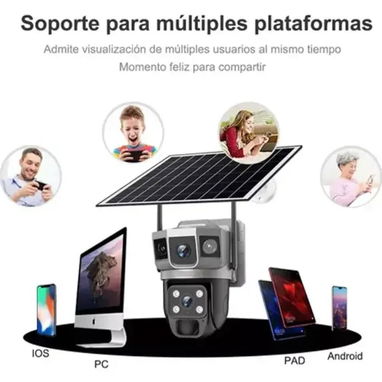 Seguridad 24/7 con Camara Solar 2 Visores Wifi - Img 126589436