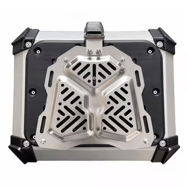 Baúl Trasero Para Motocicleta 45L De Aluminio Impermeable Para Equipaje Silver / Black 🔶 $135 - 5/5
