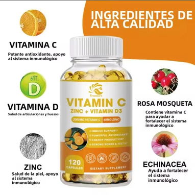Vitamina C 2000mg, Zinc 40 Mg, D3 (5000IU) - Img 119497763