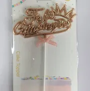 Topper para tartas (Feliz Cumpleaños) Description *disponibilidad de colores* Precio: 1.35 USD - Img 49877914