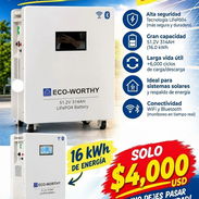 Batería ECO-Worthy LiFePO4 51.2 vol 314 Ah 16KWH 4000 USD - Img 58084878