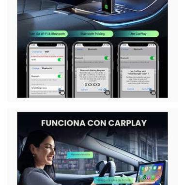 Adaptador inalámbrico para autos Carplay - 2/4