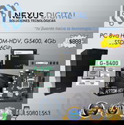 !!💻!! PC completa de 8va Gen. H370M-HDV, Pentium G5400, 4Gb, SSD 256Gb, Monitor, Teclado y ratón, Todo NUEVO !!💻!! - Img 49371200
