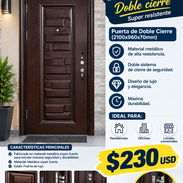 🔹 Puertas de Acero de lujos con imitación a Madera doble cierre, super resistente - Img 58194666