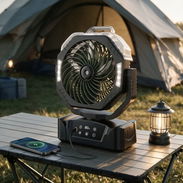 Ventilador recargable 20000 mah con humificador de aire frio - Img 57214486