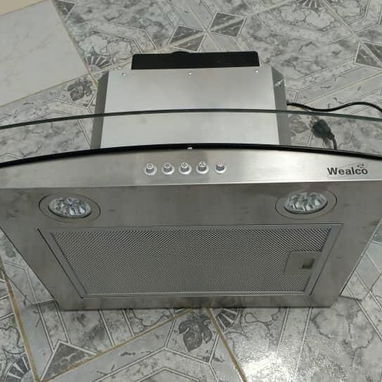 Campana Extractora Wealco 75cm Acero inoxidable y vidrio templado curvo precio $250 USD Transporte Incluido - Img 125620953