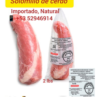 Carne de cerdo importada: Solomillo de cerdo, importado , yogurt probiótico, Alitas de pollo natural,etc. - Img 123094910