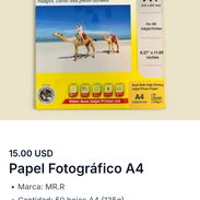 Papel Fotográfico A4 Marca: MR.R - Img 56379719