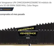 RAM Corsair 32GB 2x16GB3200mhz DDR4 Corsair Corsair LPX - Img 48658336