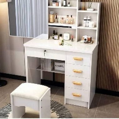 Vanity, tocador o coqueta, burós de madera, estantes de rueditas con bandeja metálica, Canapé o cama portátil - 4/8
