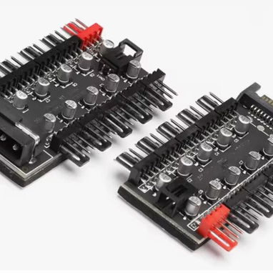 Hub divisores diversos para fanes /Adaptador de corriente SATA a 2 MOLEX/ Set de 3 fanes SAMA y 5 fanes COOLMOON ARGB/ - 5/5